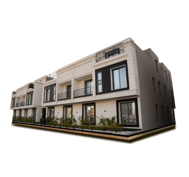 Exterior design model of a building