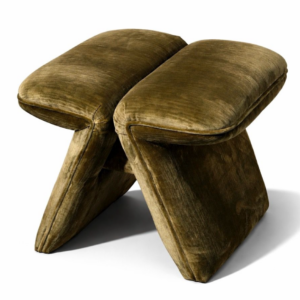 Distinctive Velvet Accent Stool