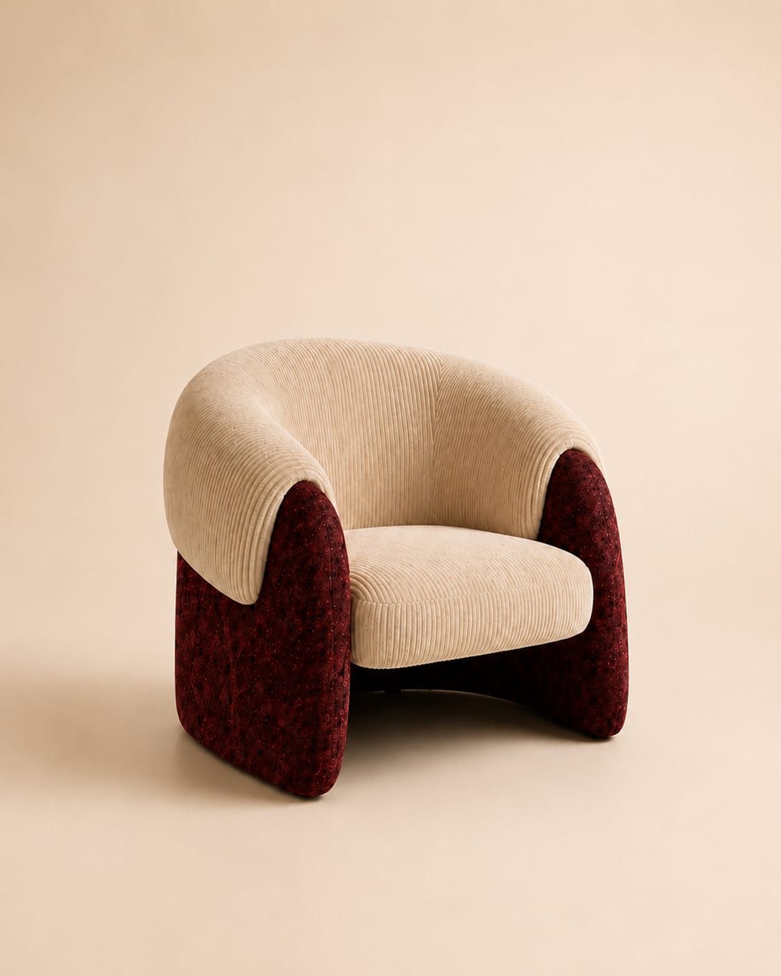 Carved Arm Accent Chair