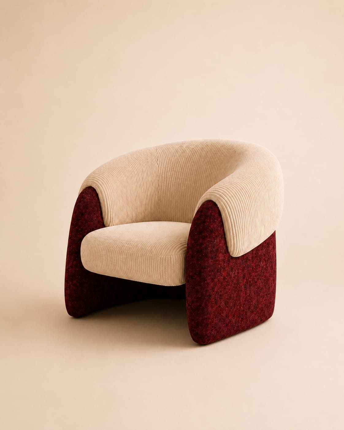 Carved Arm Accent Chair — view 2