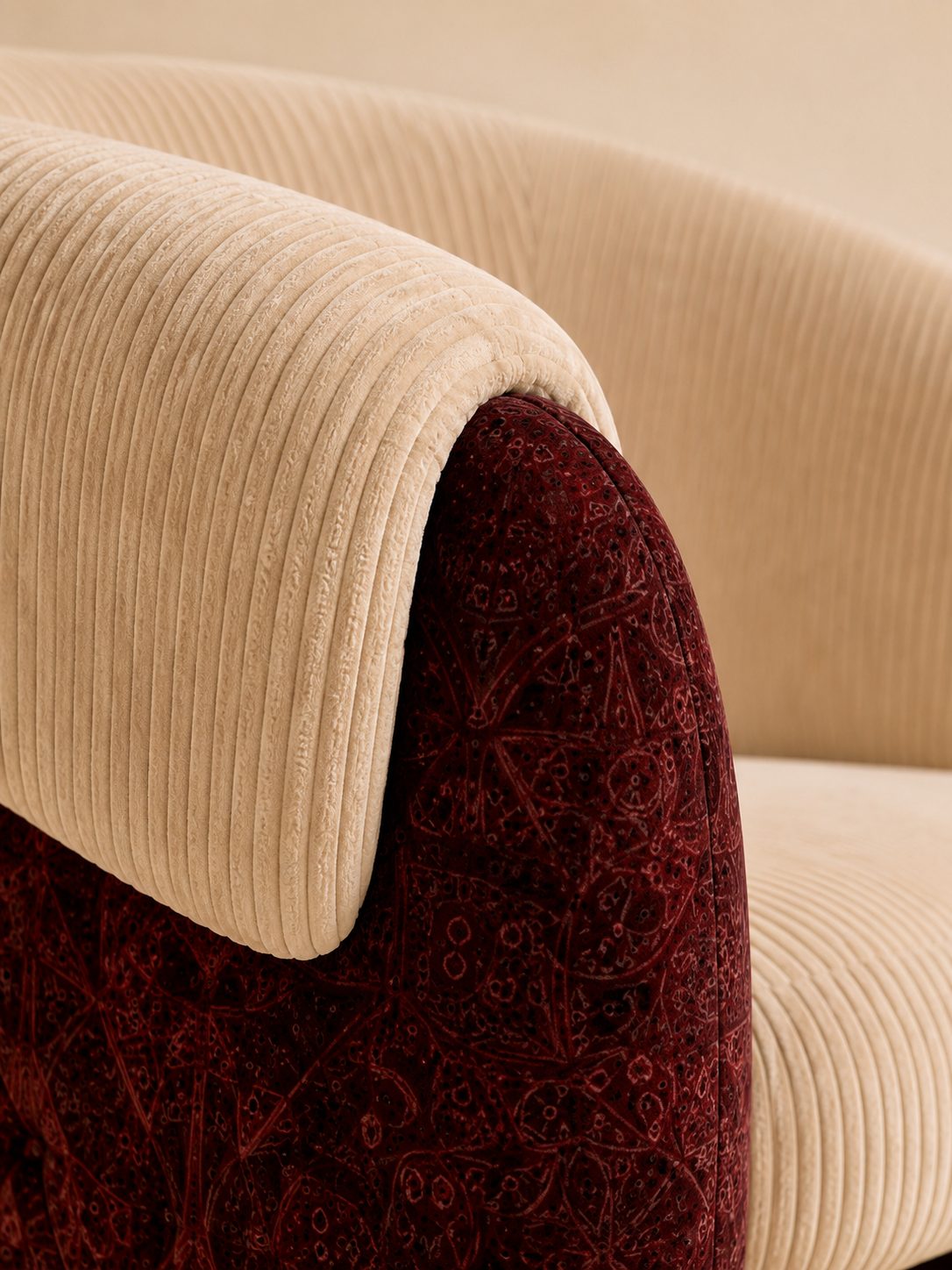 Carved Arm Accent Chair — view 3