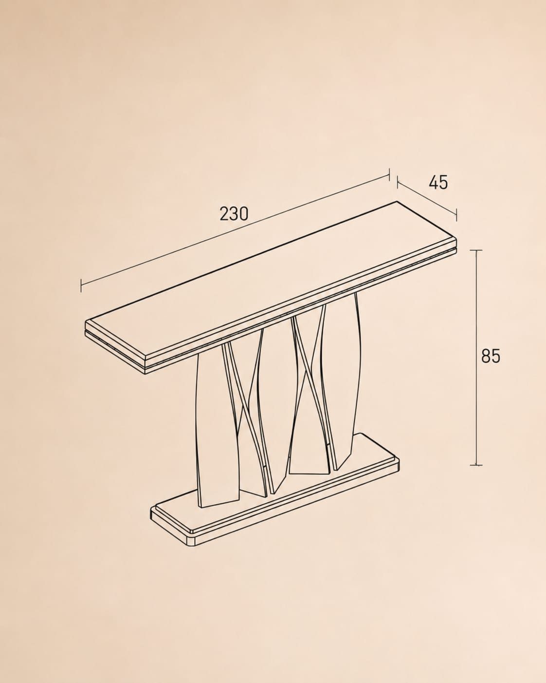 Bronze Twist Console — view 4