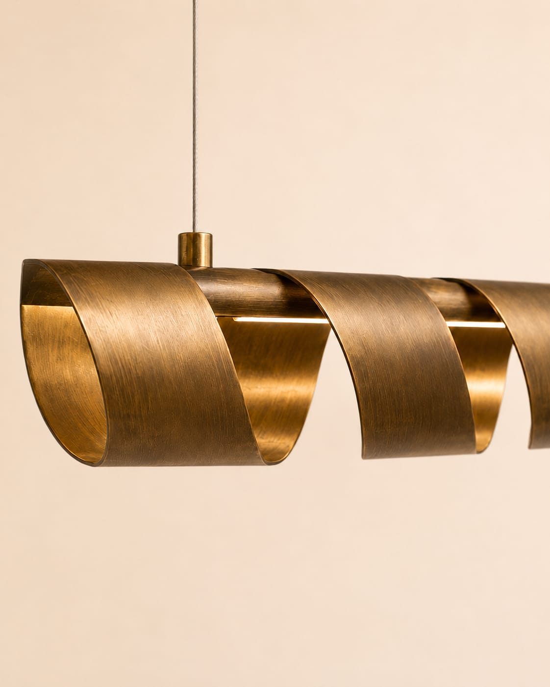 Ribbed Panel Pendant — view 2