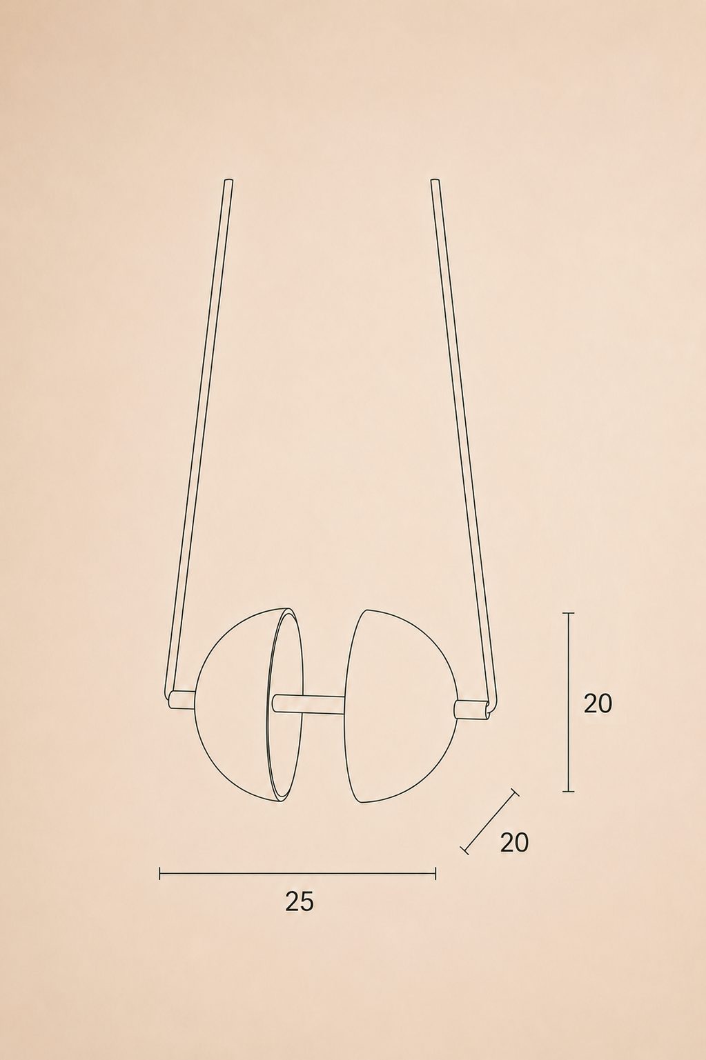 Split Sphere Lamp — view 4