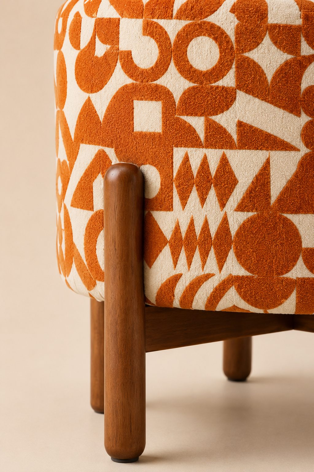 Ottoman in burnt-clay tones - Image 2
