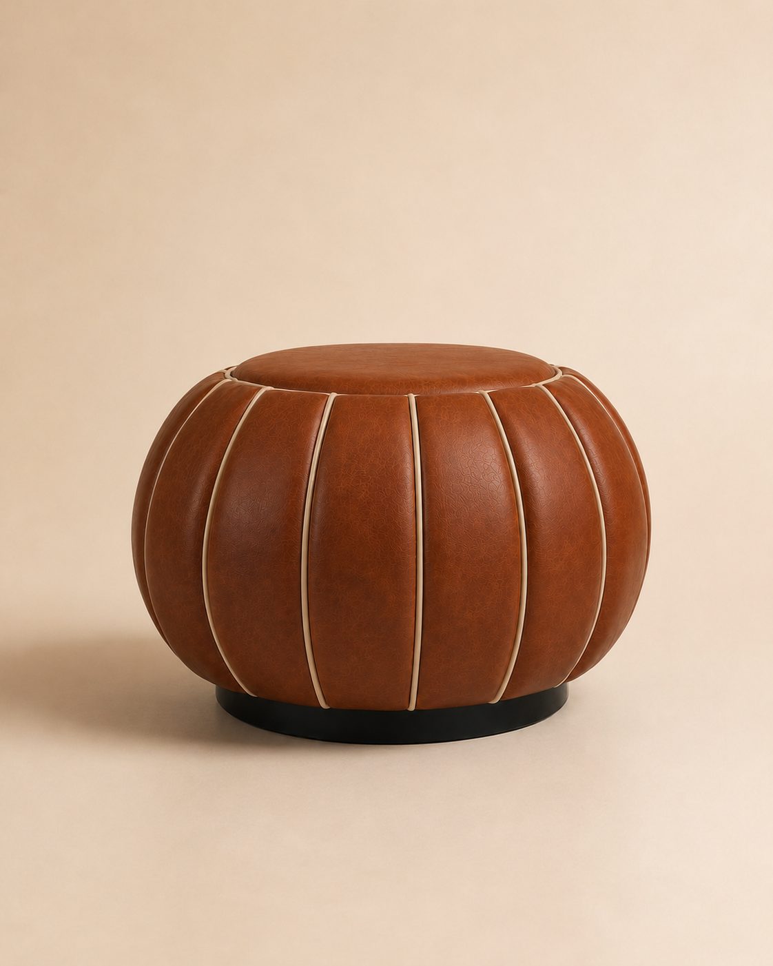 Leather Pouf