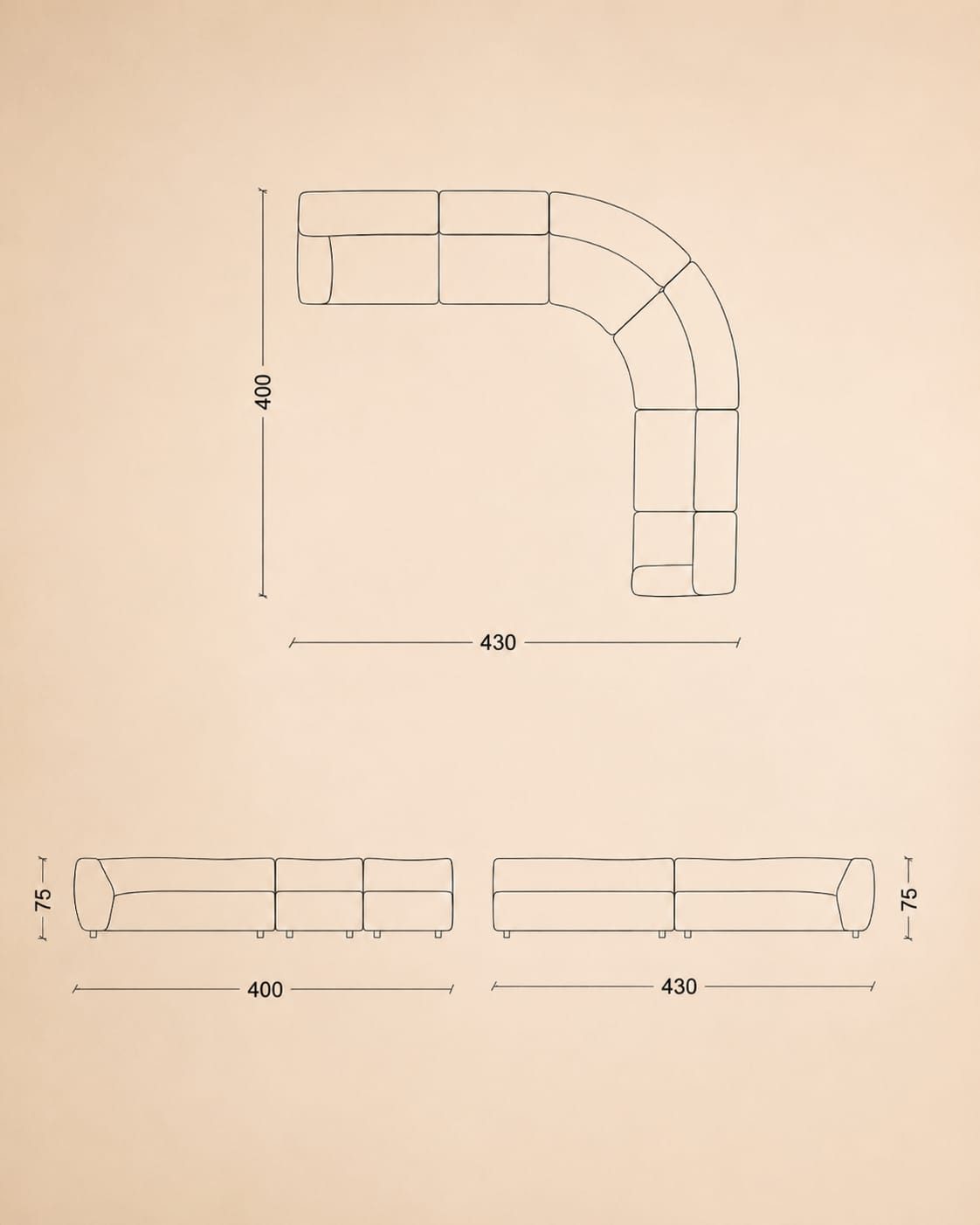 Curve Sofa — view 4