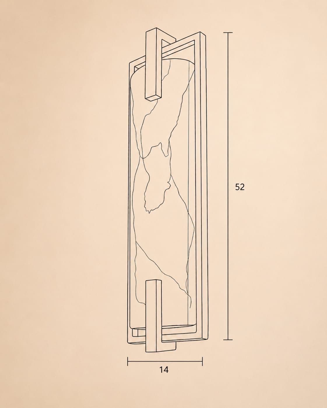 Amber Panel Wall Lamp — view 3